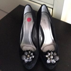 BCBG black platform heels